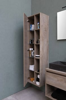 curtis design build bathroom renovations brown wooden shelf with books